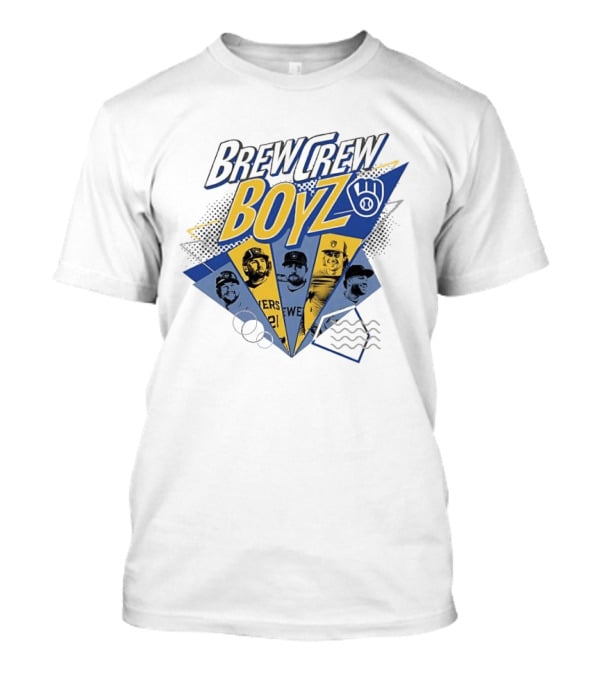 Milwaukee Brewers Brew Crew Boyz MLB Team Players Collage T-Shirt