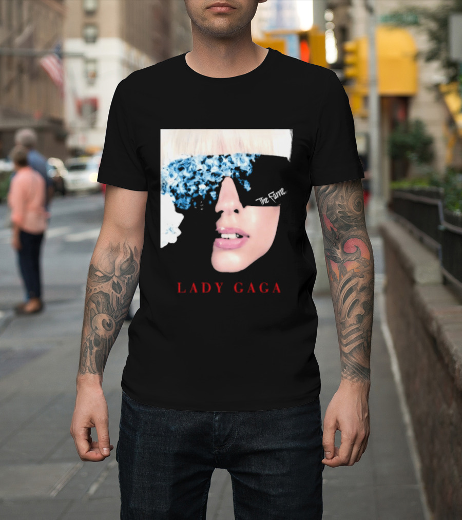 Lady Gaga The Fame Debut Album Iconic Glasses T-Shirt
