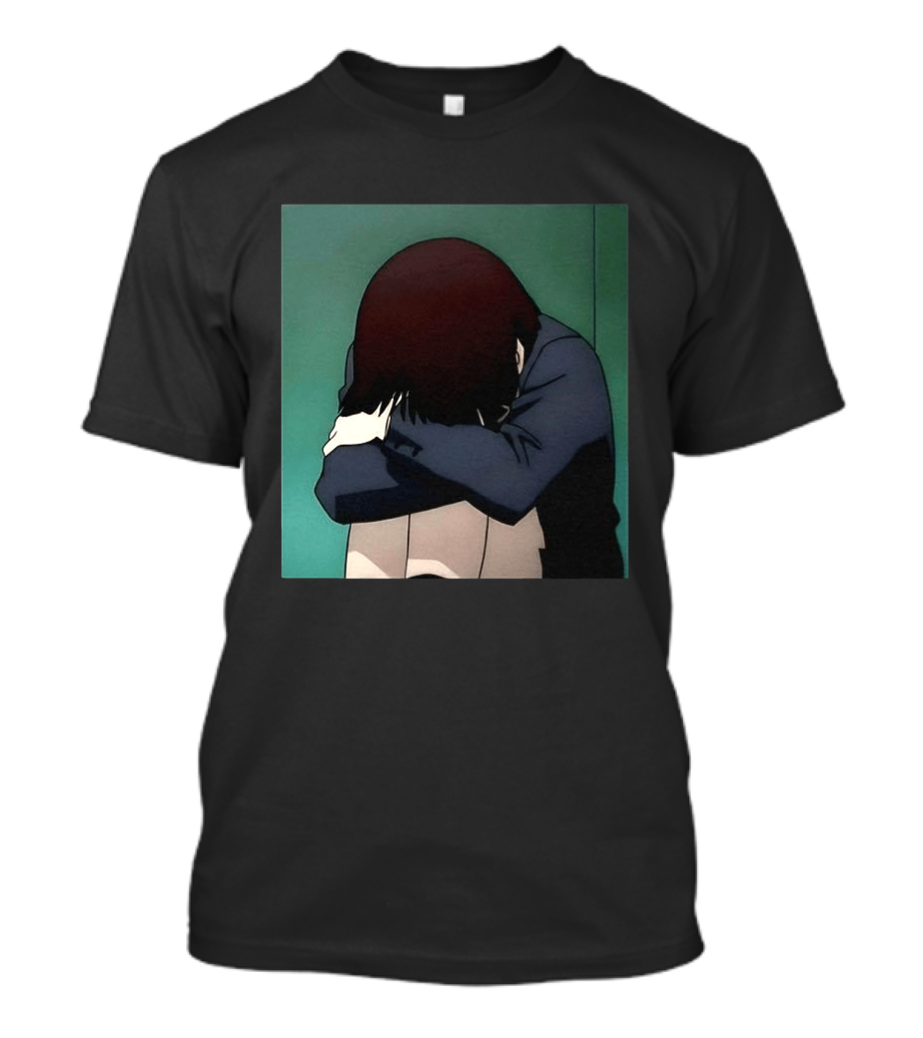 Lain Iwakura Sad Girl In Serial Experiments Lain Anime Iconic Scene T-Shirt