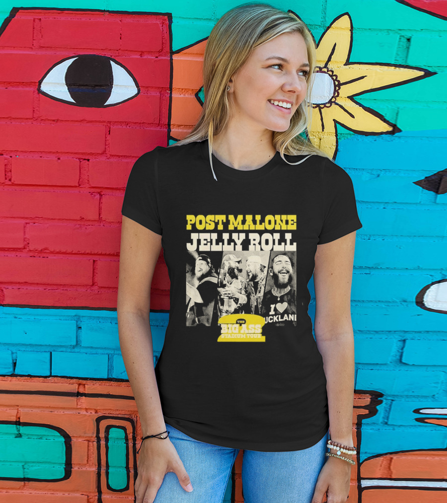 Post Malone Jelly Roll Big Ass Stadium Tour Part 2 T-Shirt
