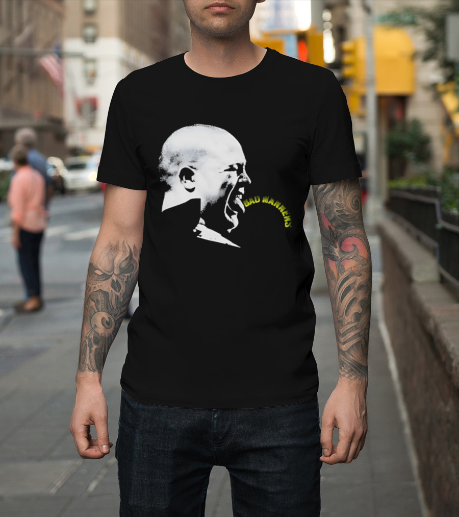 Bad Manners Buster Bloodvessel Tongue Out Profile T-Shirt
