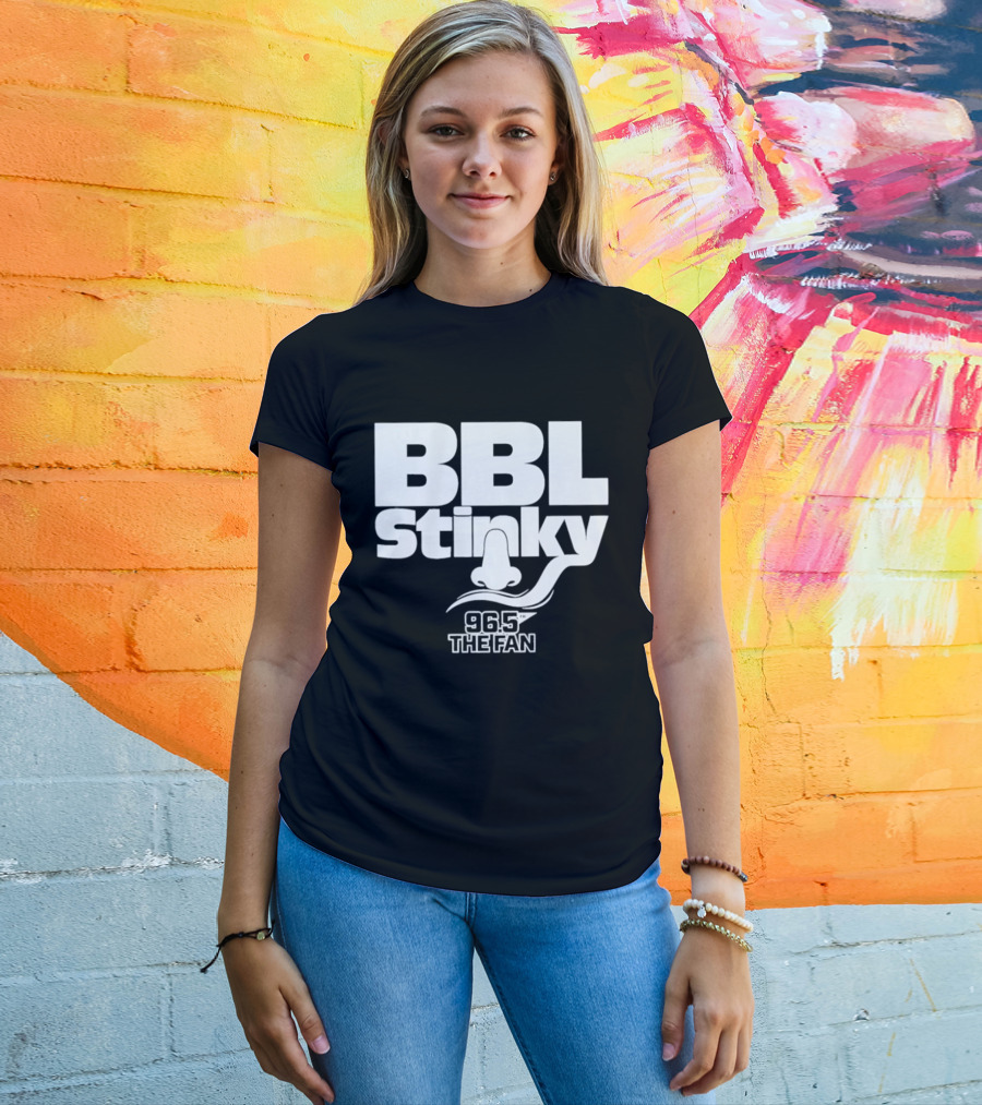 BBL Stinky Nose Mustache 96.5 The Fan Sports Radio T-Shirt