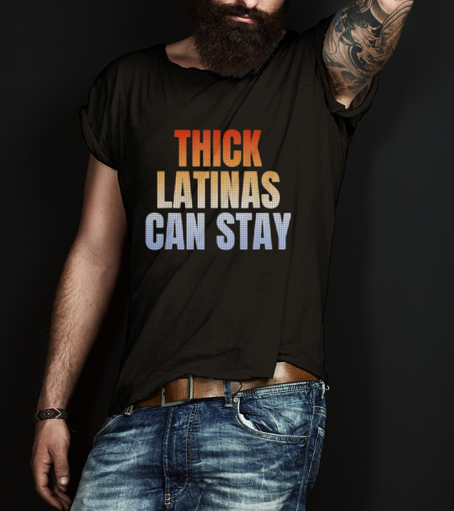 Thick Latinas Can Stay Retro Gradient Pop T-Shirt