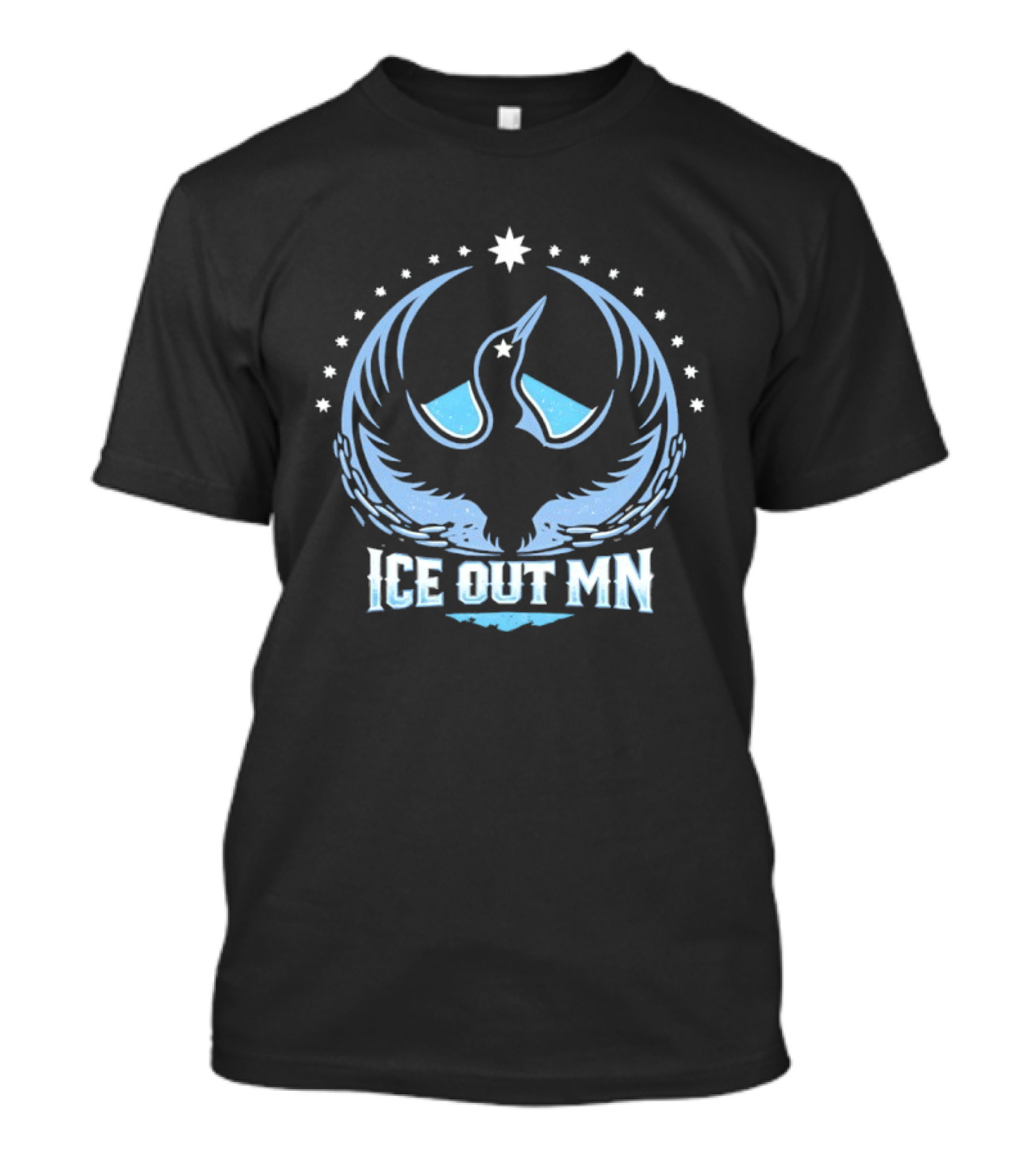 Ice Out MN Minnesota Loon Resistance Northern Star T-Shirt