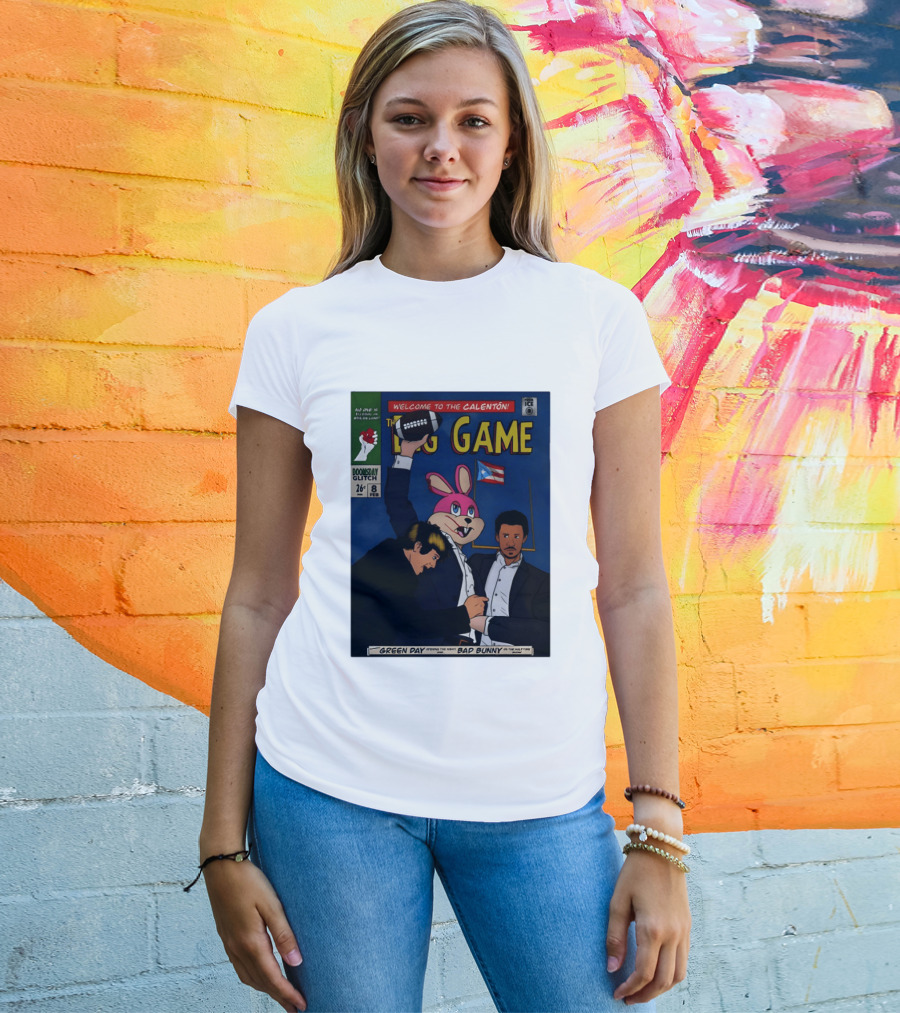 Welcome To The Calenton The Big Game Green Day Bad Bunny Doomsday Glitch T-Shirt