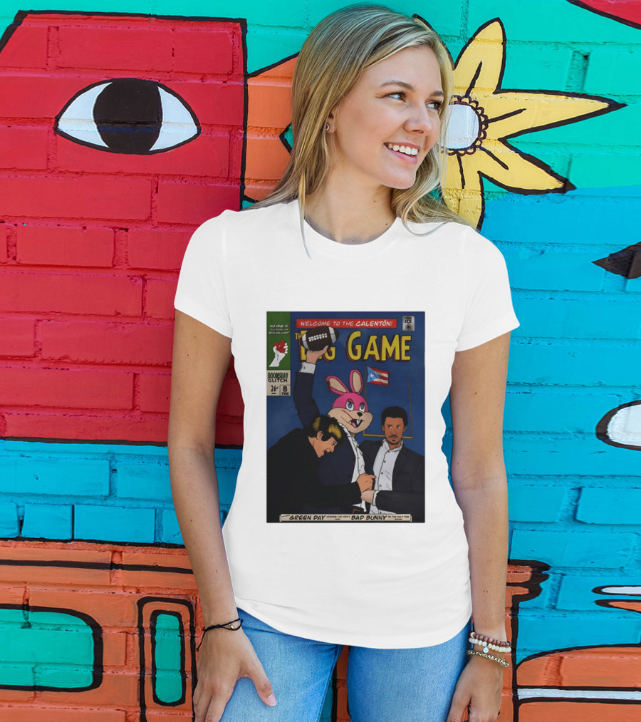 Welcome To The Calenton The Big Game Green Day Bad Bunny Doomsday Glitch T-Shirt