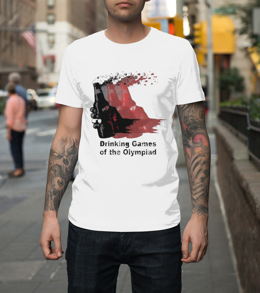 Drinking Games of the Olympiad Pixelated Beer Splash T-Shirt