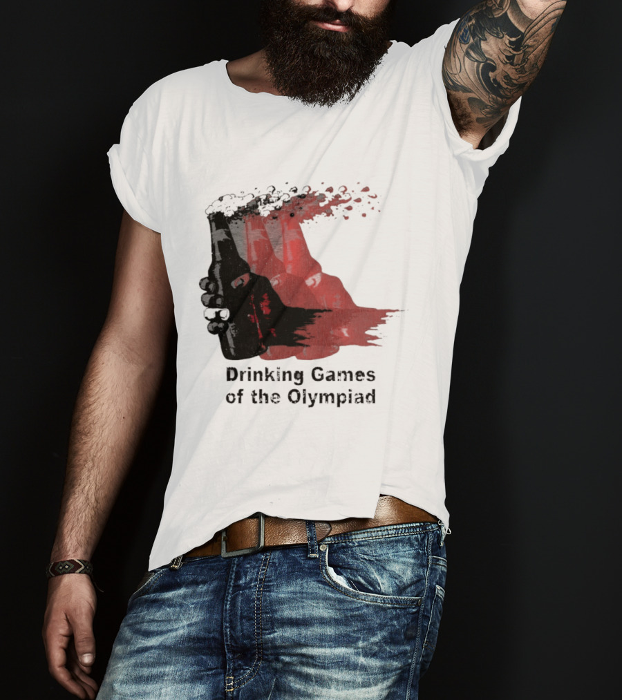 Drinking Games Of The Olympiad Pixelated Beer Splash T-Shirt