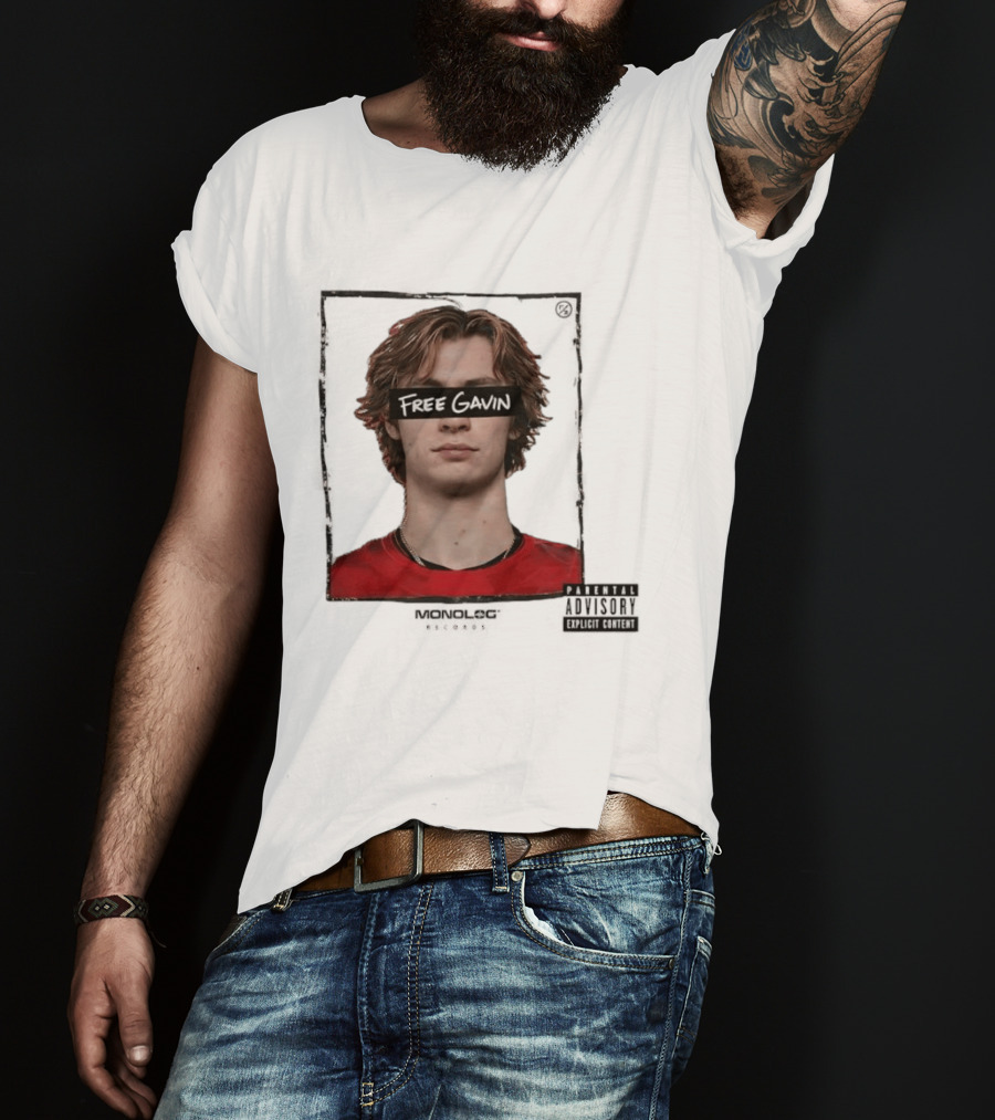 Free Gavin Mopnolog Records Parental Advisory Explicit Content T-Shirt