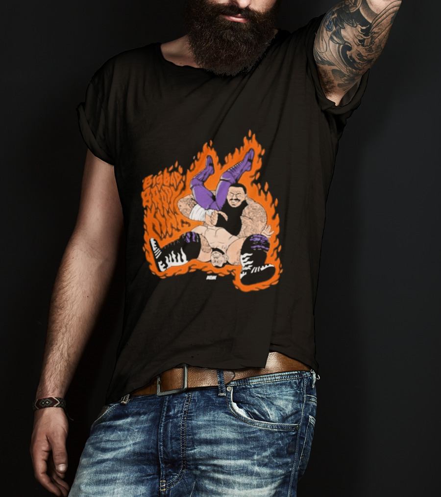 Brody King Gonzo Bomb Wrestling Move Fiery Impact T-Shirt