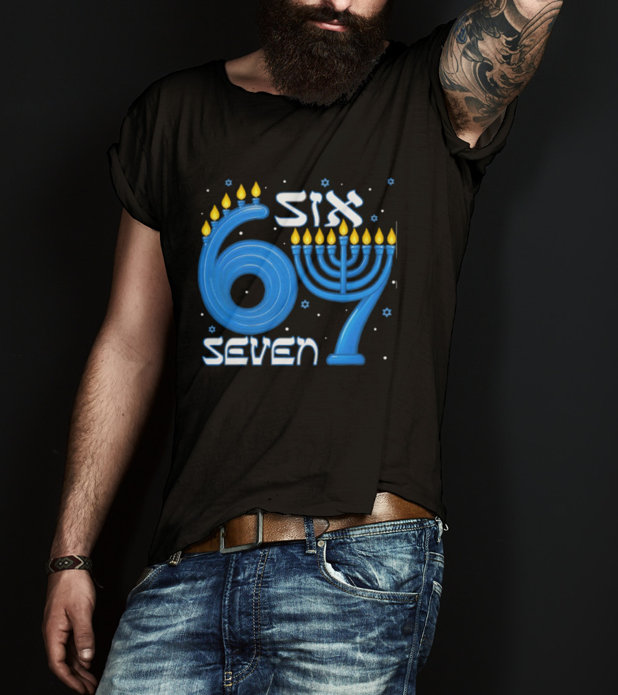 Hanukkah Menorah Six 7 Celebration T-Shirt