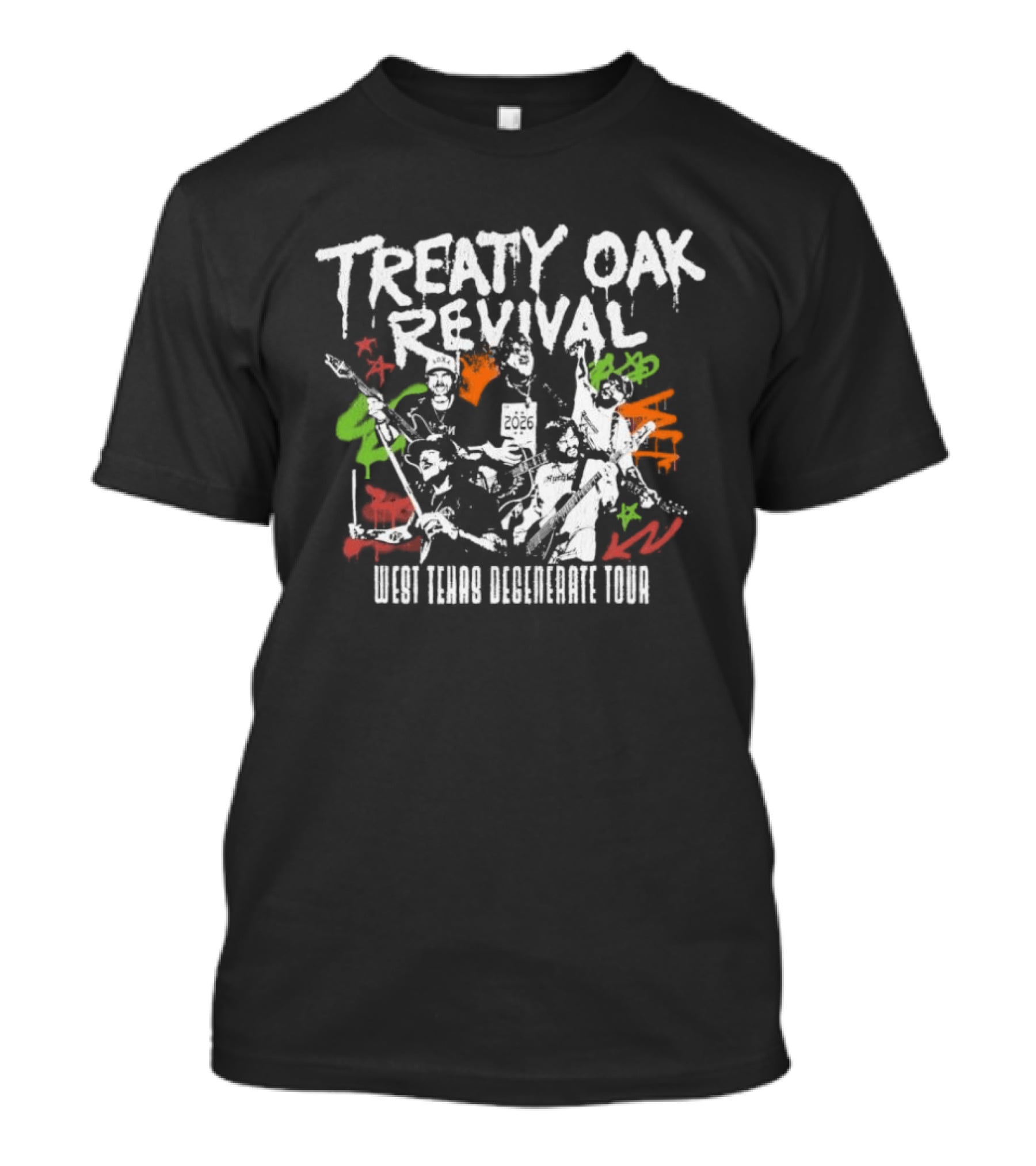 Treaty Oak Revival 2026 West Texas Degenerate Tour T-Shirt