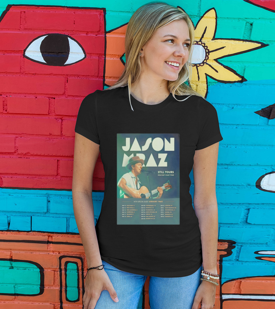 Jason Mraz Still Yours 2026 East Coast Tour Gregory Page Special Guest T-Shirt