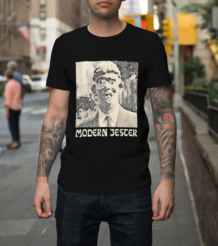 Modern Jester Aaron Dilloway Album Cover Art Distorted Face T-Shirt