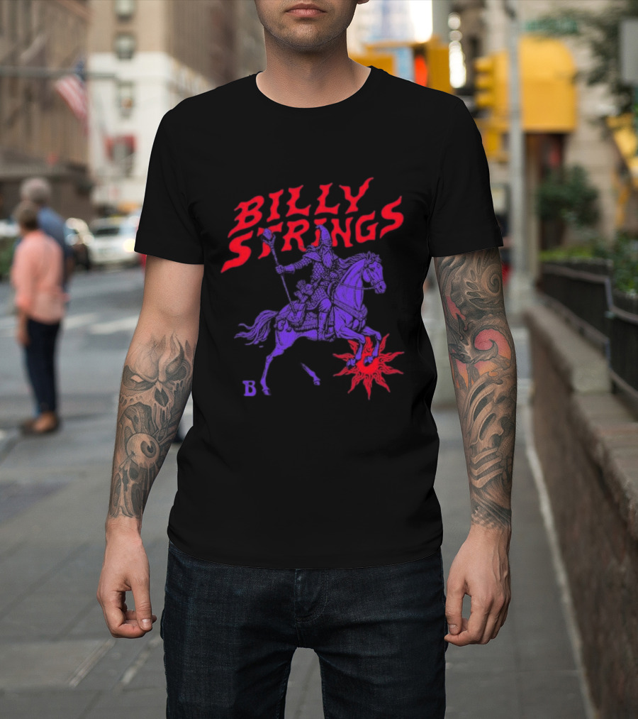 Billy Strings Winter 2026 Tour Knight's Tale Fiery Knight On Horseback T-Shirt