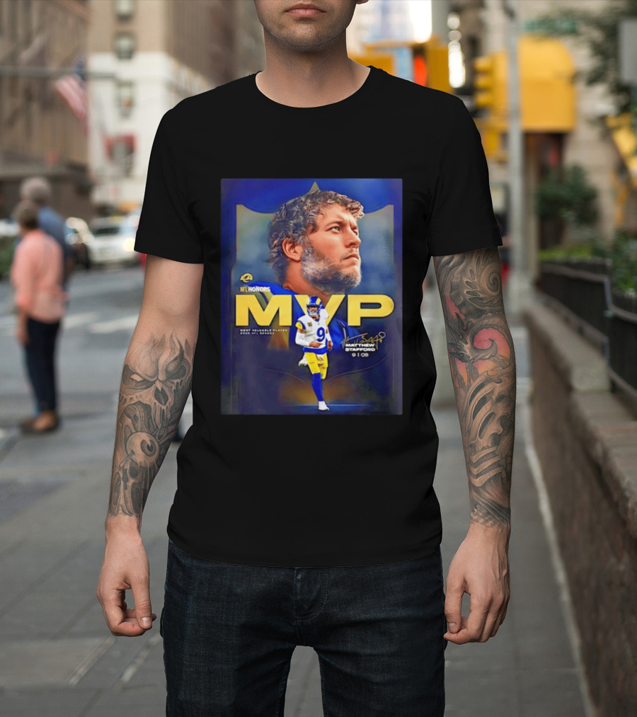 NFL Honors MVP Matthew Stafford Los Angeles Rams 2025 Most Valuable Player T-Shirt