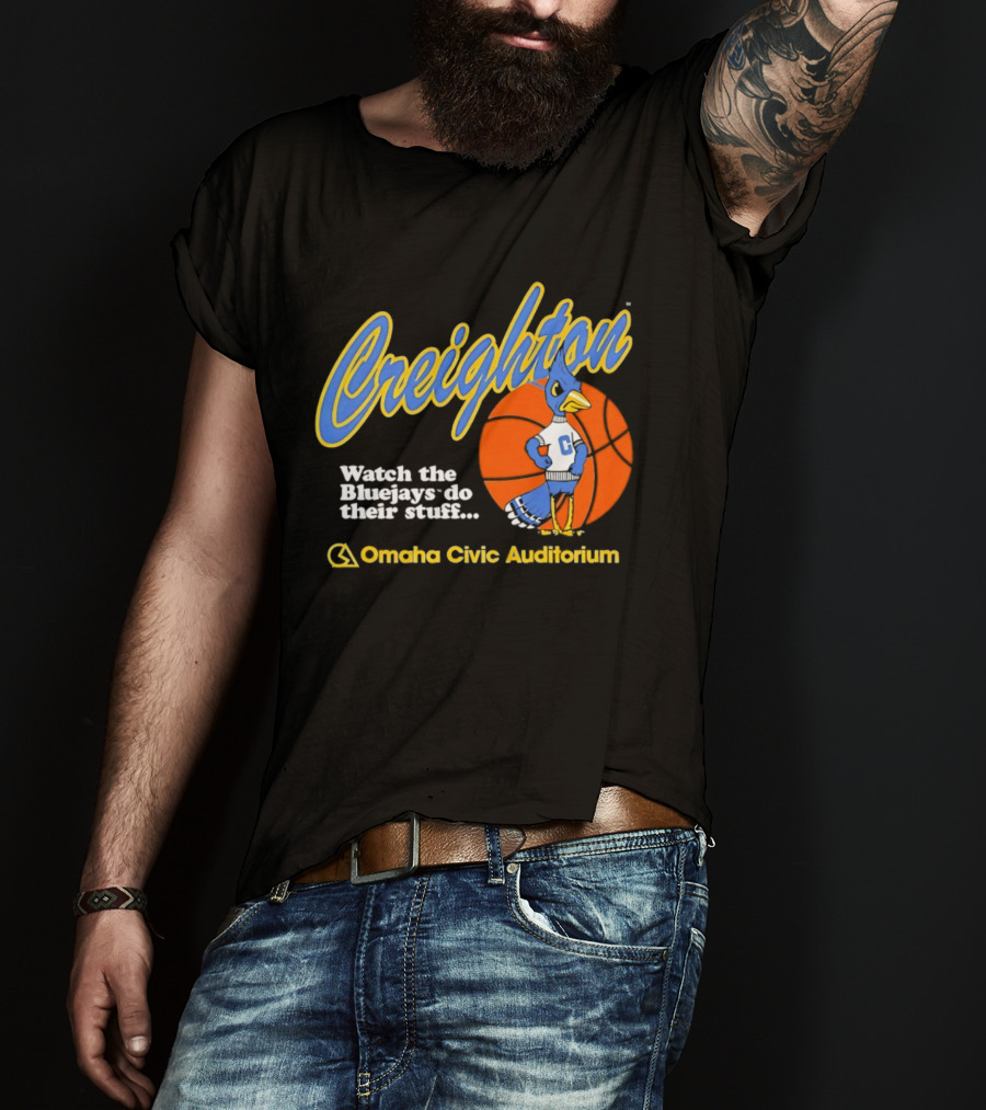 Creighton The Bluejays Do Their Stuff Omaha Civic Auditorium T-Shirt