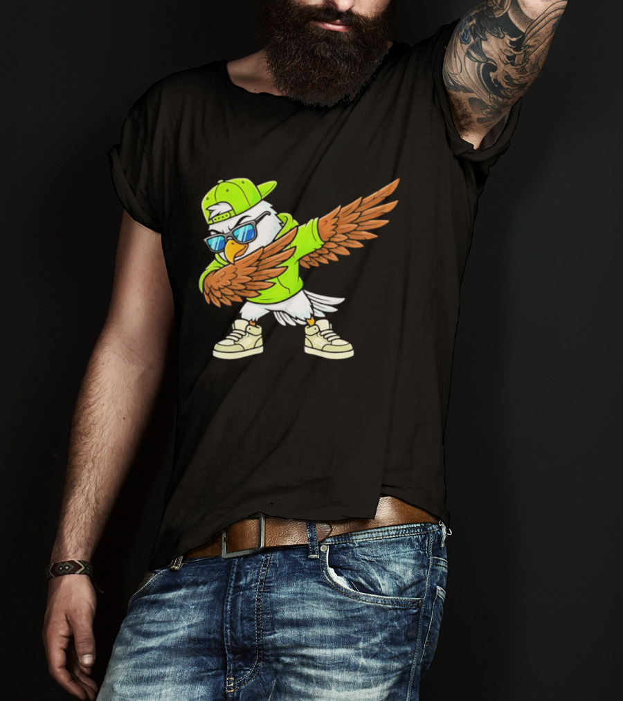 Seattle Seahawks Dabbing Hip Hop Eagle Fan T-Shirt