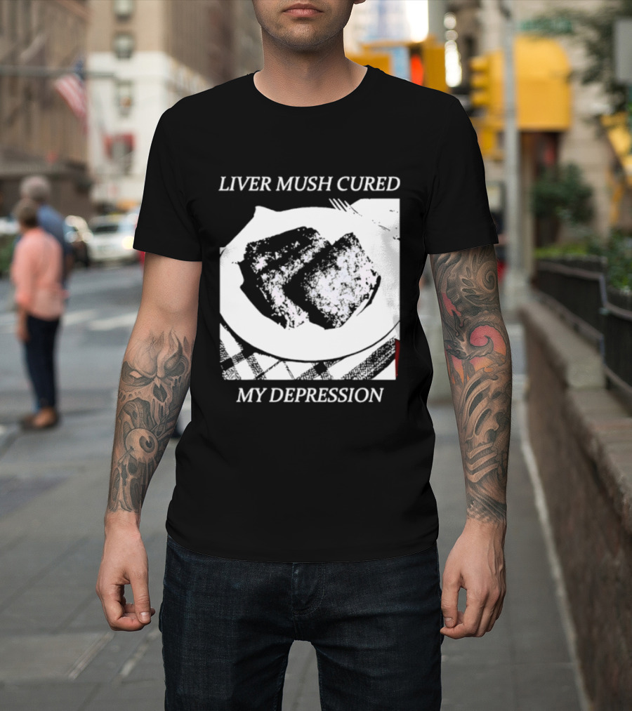 Liver Mush Cured My Depression By Graham Irvin Plate T-Shirt