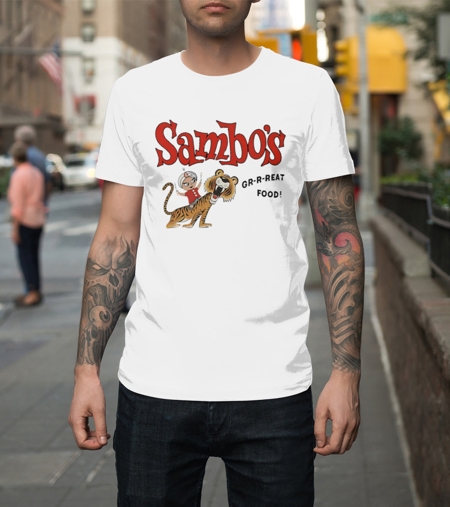 Sambo's Restaurant GR R REAT Food Cartoon Tiger And Boy T-Shirt