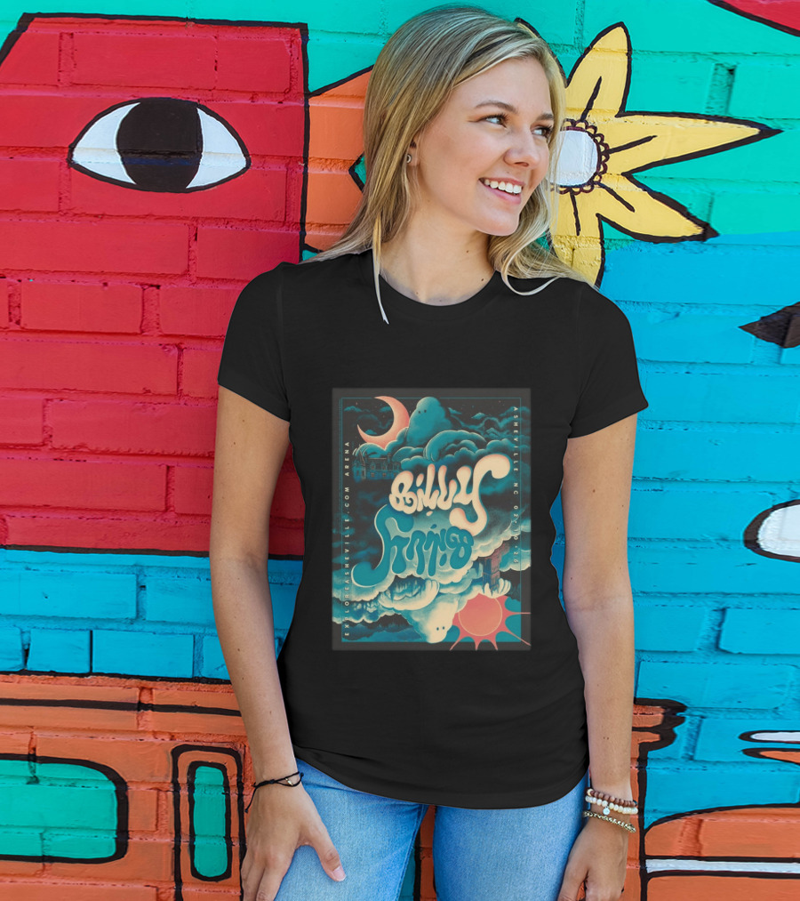 Billy Strings Tour Asheville NC February 10 2026 ExploreAsheville Arena Moon Clouds T-Shirt