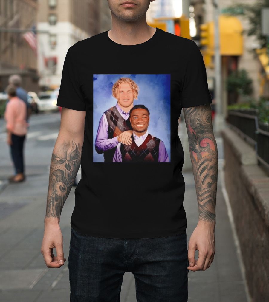 Cooper Kupp Jalen Milroe Step Brothers Comedy Parody Sweater Vest Collage T-Shirt