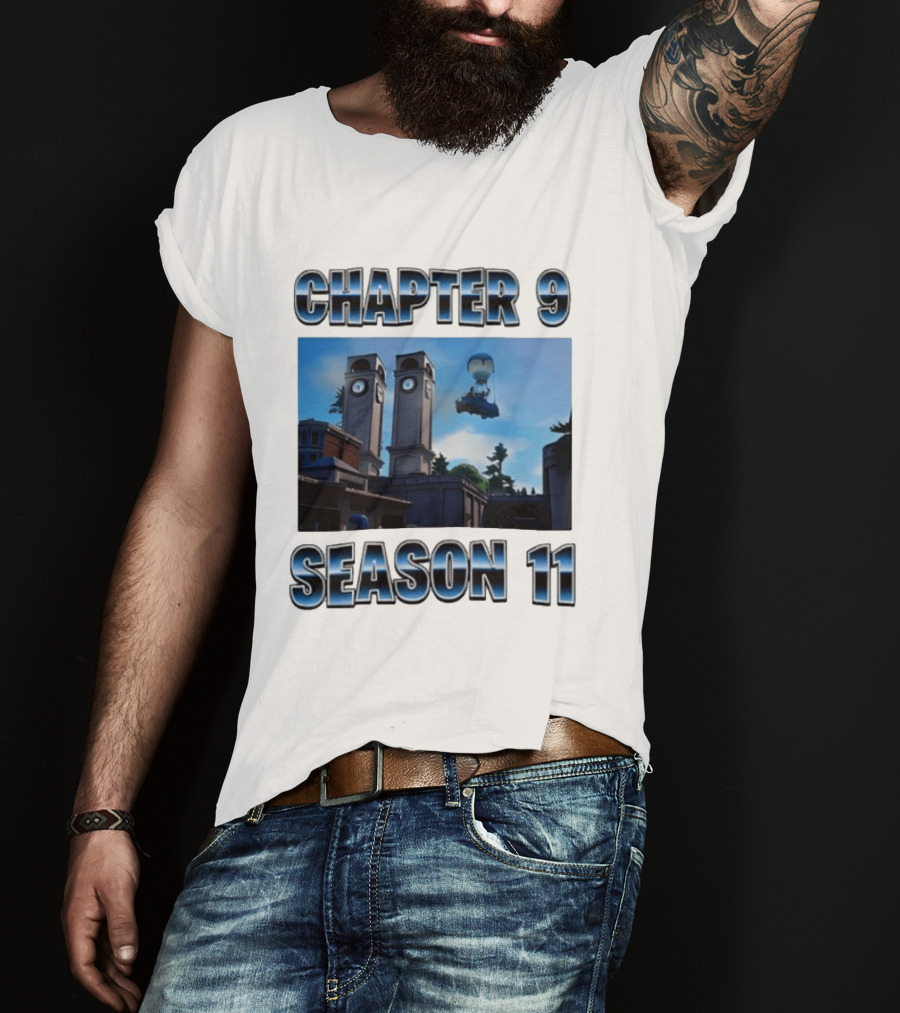 Chapter 9 Season 11 Tower Scene Floating Bus T-Shirt