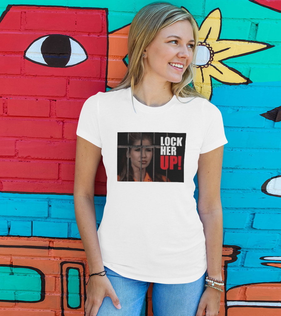 Lock Her Up Kristi Noem Bars Orange Jump Suit T-Shirt