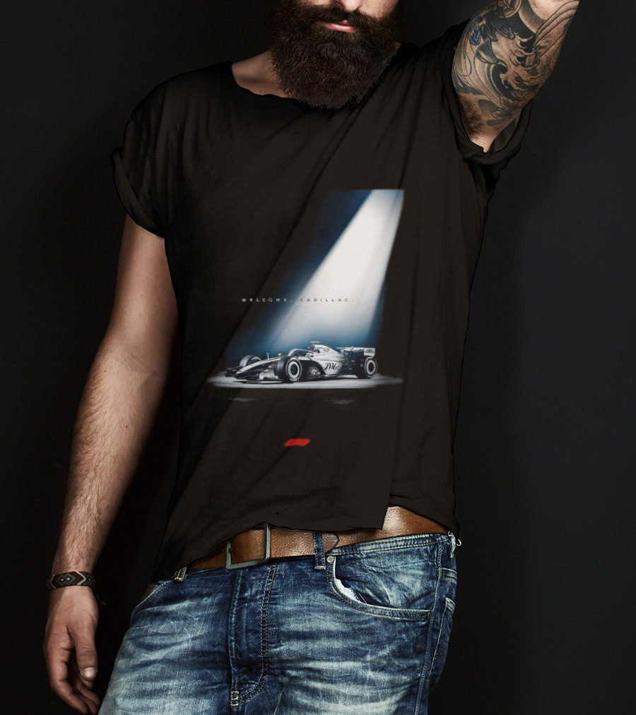 Welcome Cadillac F1 Team Formula 1 Racing Car Spotlight T-Shirt