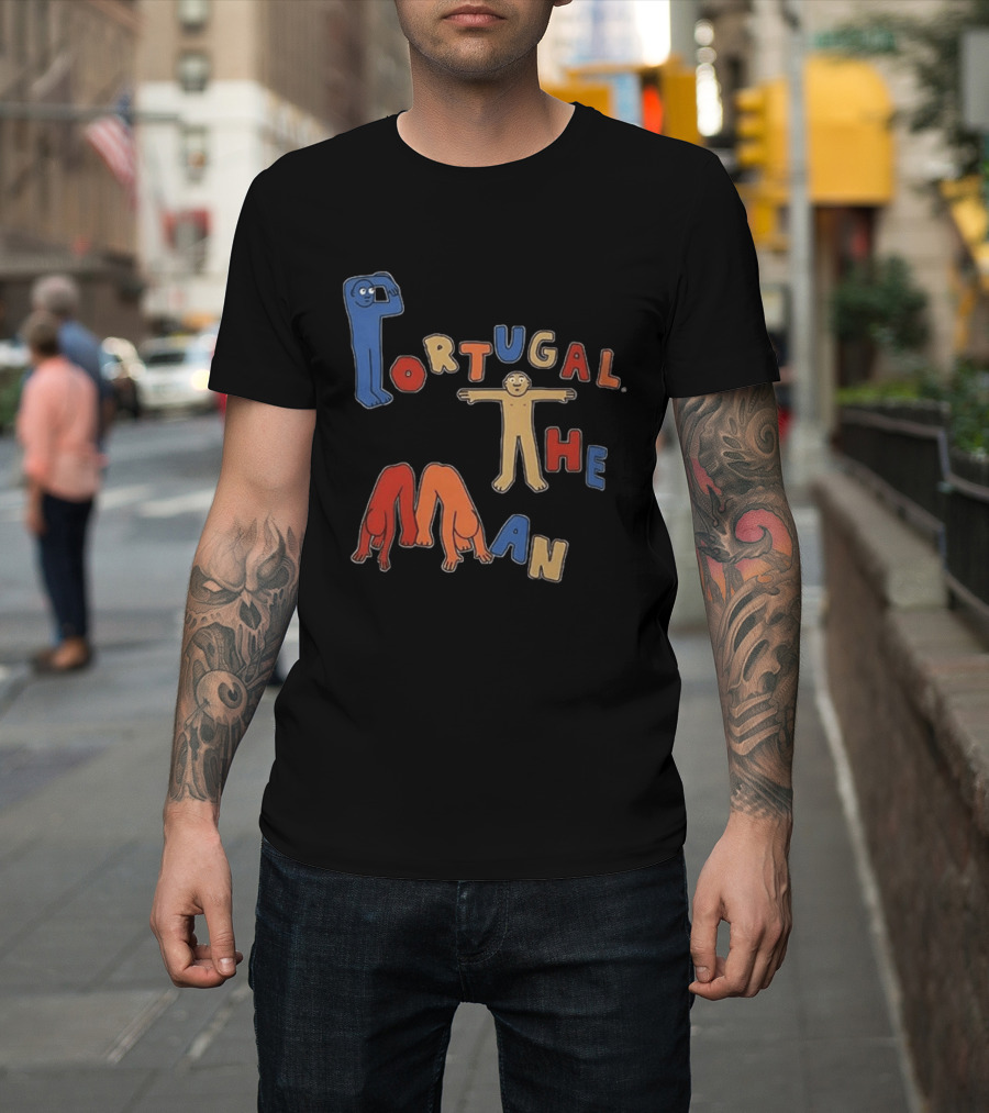 Portugal the Man Colorful Figures Playful Lettering T-Shirt