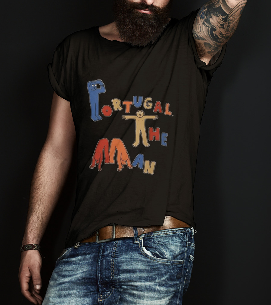 Portugal The Man Colorful Figures Playful Lettering T-Shirt