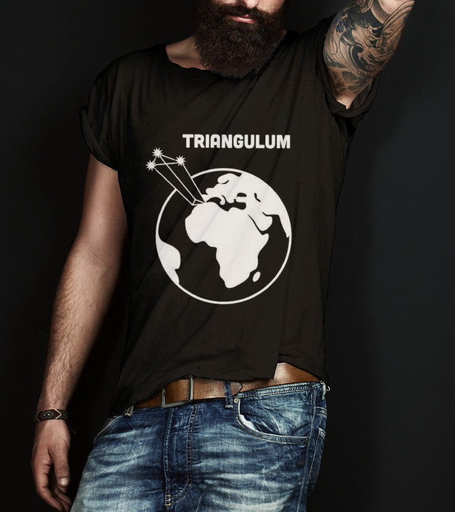 Triangulum Constellation Over Earth Globe T-Shirt