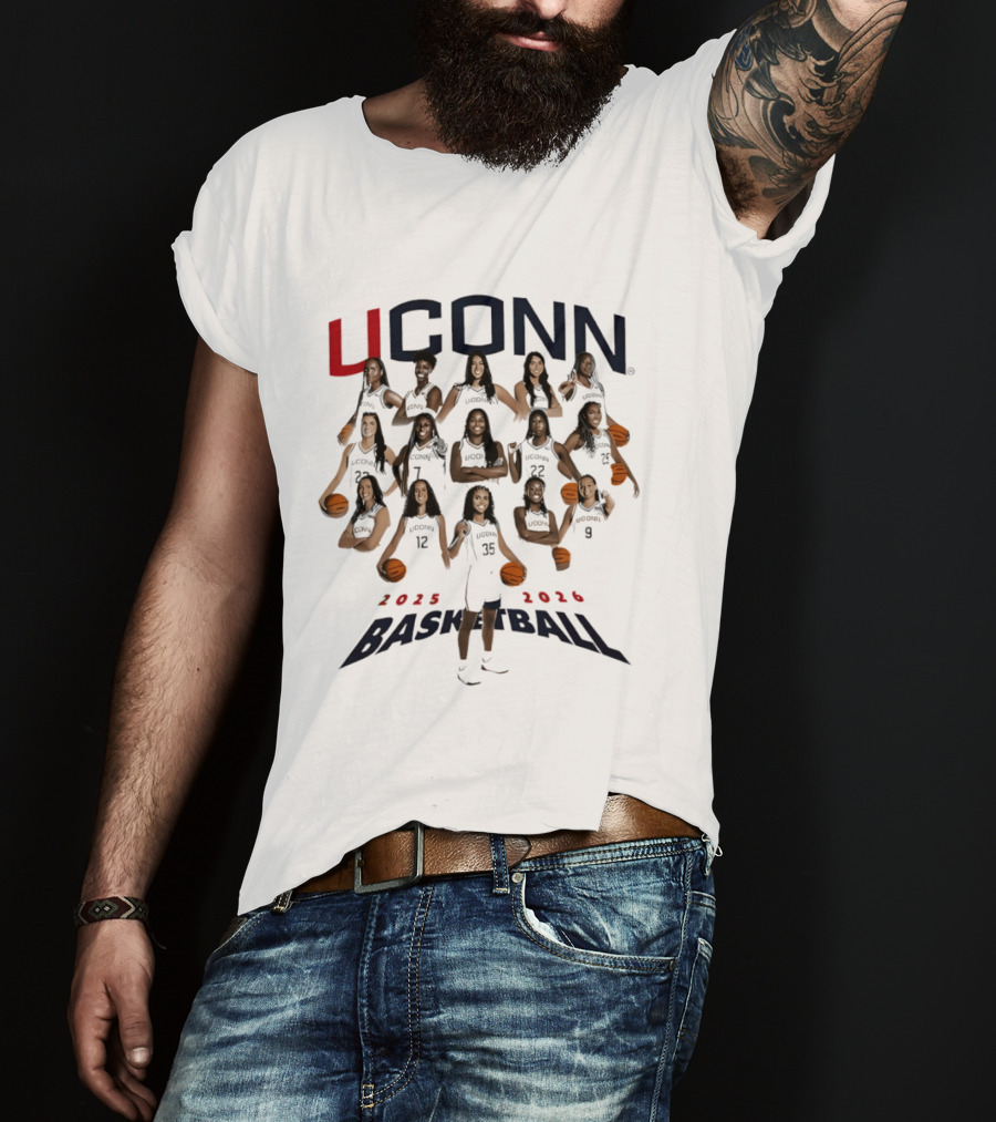 Boban Marjanovic UConn Huskies Women's Basketball 2025 2026 All Team T-Shirt