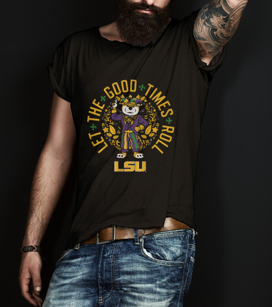 LSU Let The Good Times Roll Mardi Gras Tiger T-Shirt