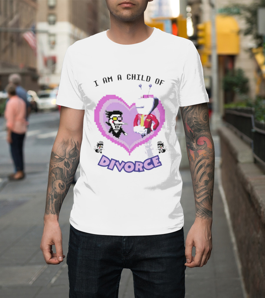 I Am A Child Of Divorce Heart Spamton Tenna Pixel T-Shirt