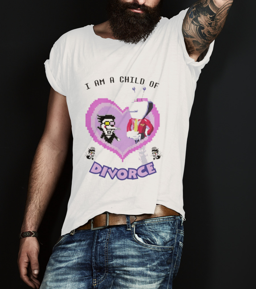 I Am A Child Of Divorce Heart Spamton Tenna Pixel T-Shirt