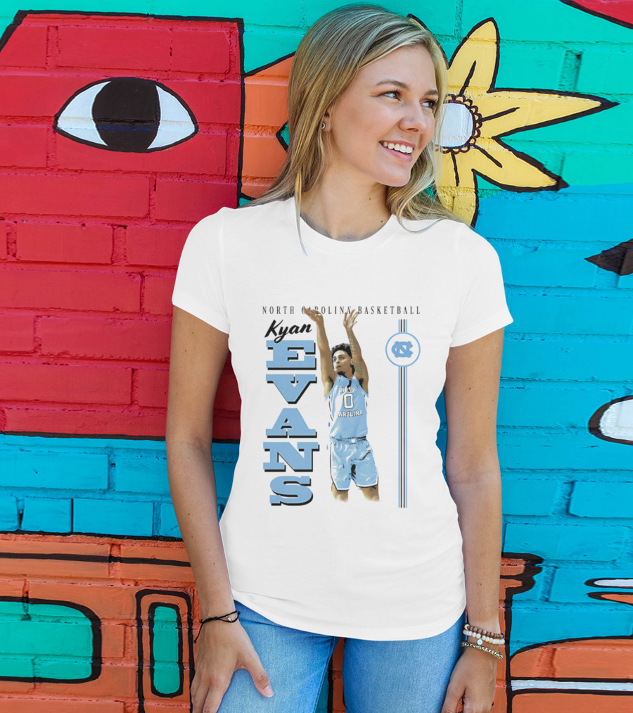 Kyan Evans North Carolina Basketball Tar Heels Team Spirit T-Shirt