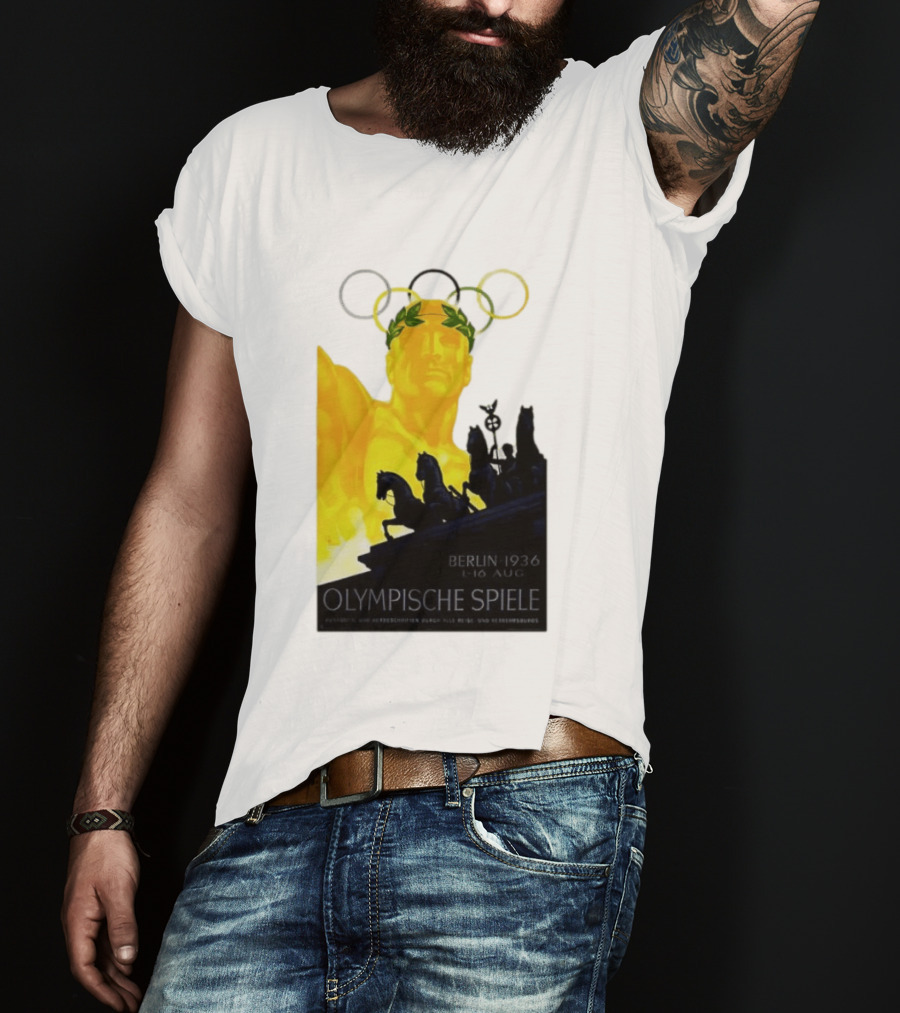 Berlin 1936 1 16 Aug Olympische Spiele Olympische Ringe Quadriga T-Shirt