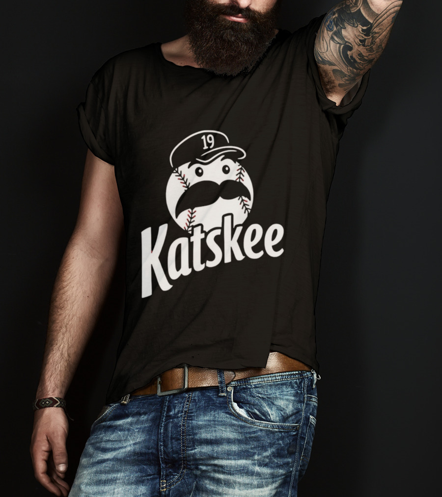 Katskee 19 Baseball Mustache Character With Nebraska T-Shirt
