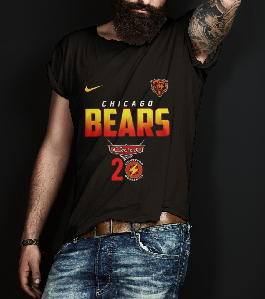 Chicago Bears Cars 20th Anniversary Nike Collaboration With Lightning T-Shirt