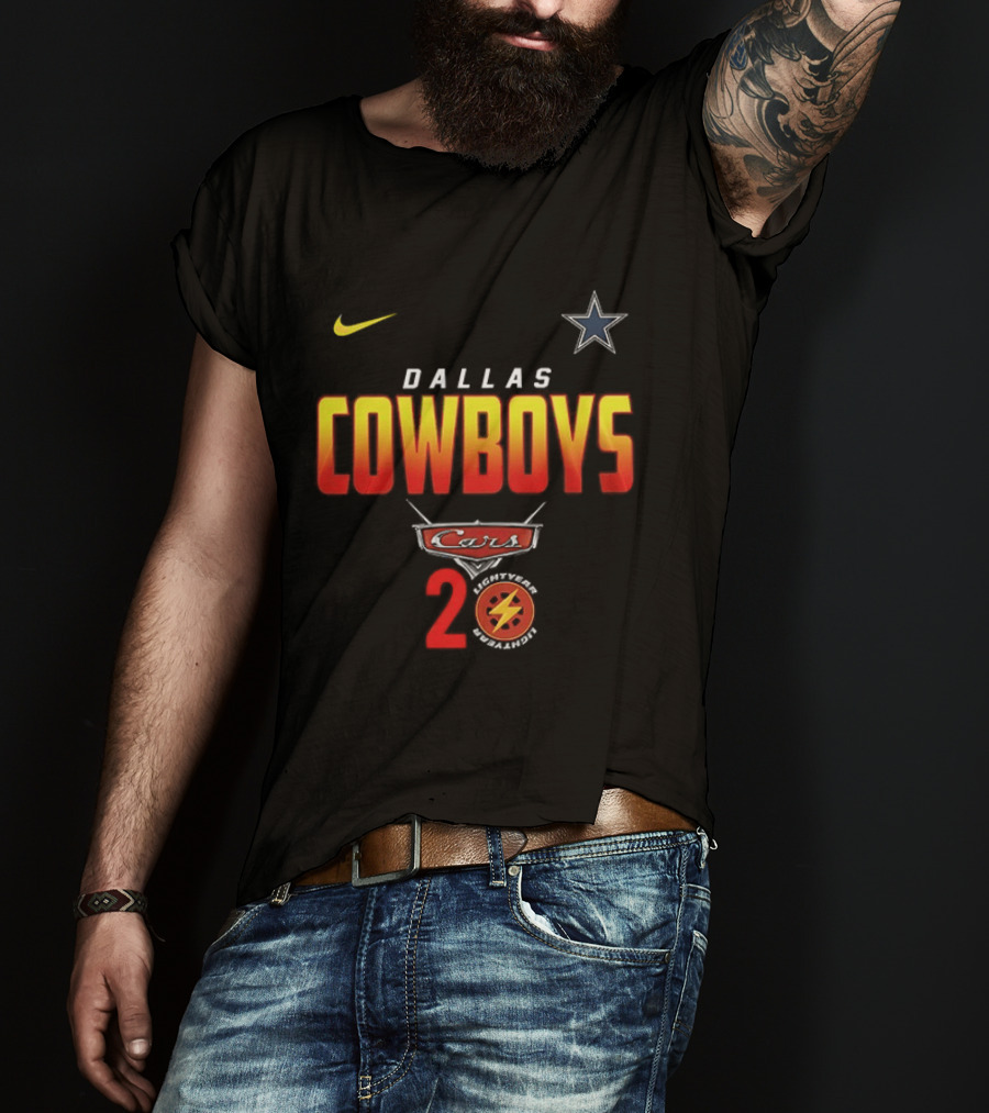 Dallas Cowboys Cars 20th Anniversary Nike Star Lightning T-Shirt