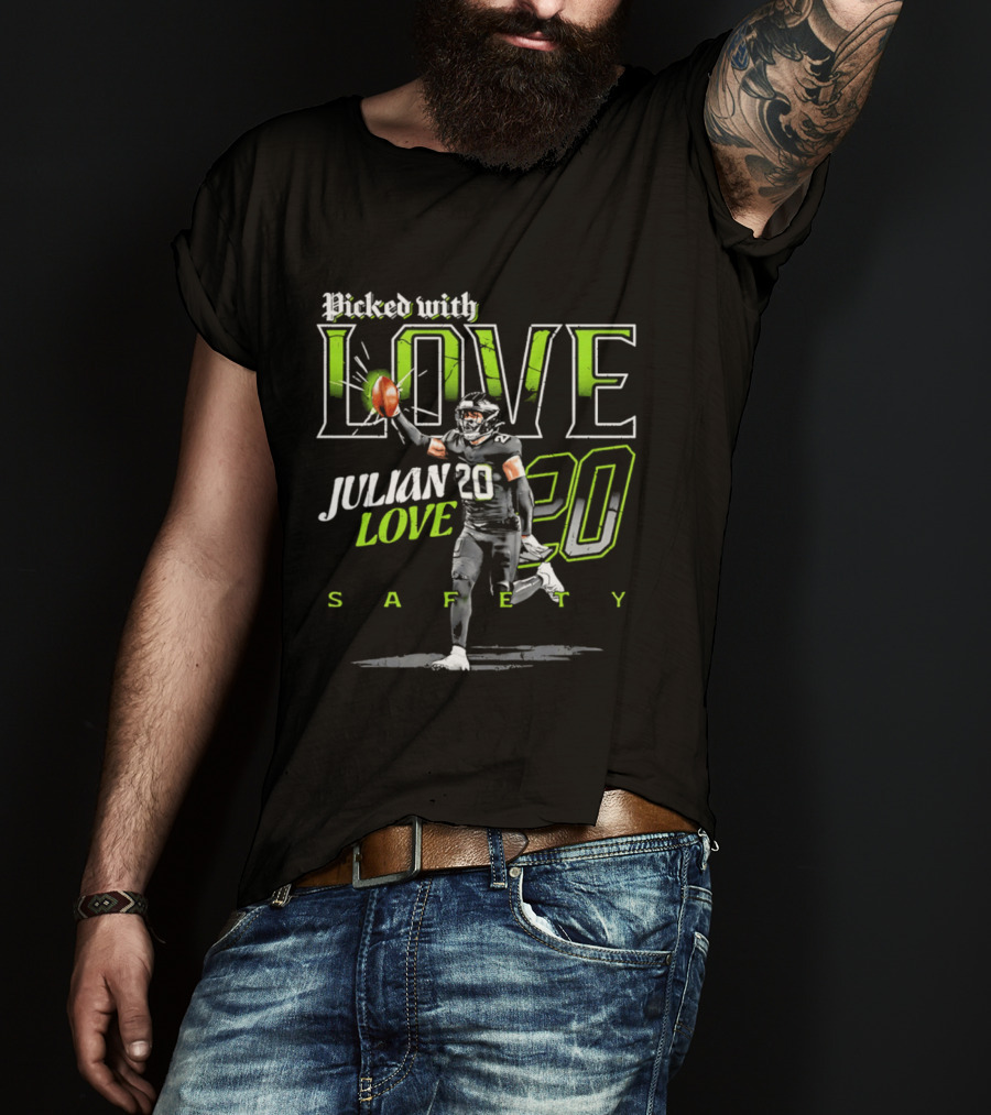 Picked With Love Julian Love 20 Seattle Safety T-Shirt