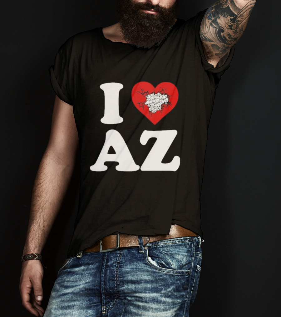 Gatecreeper I Heart Arizona Skull Heart T-Shirt
