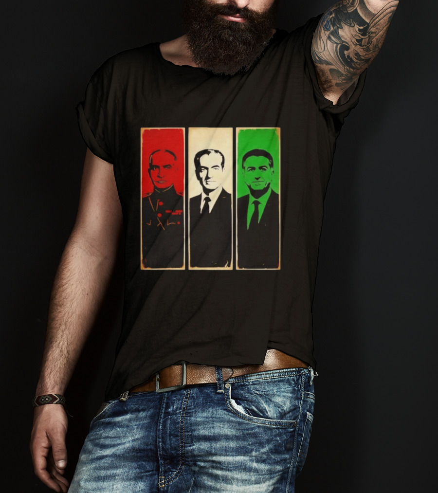 Pahlavi Kings Of Iran Reza Mohammad Reza Iran Flag T-Shirt