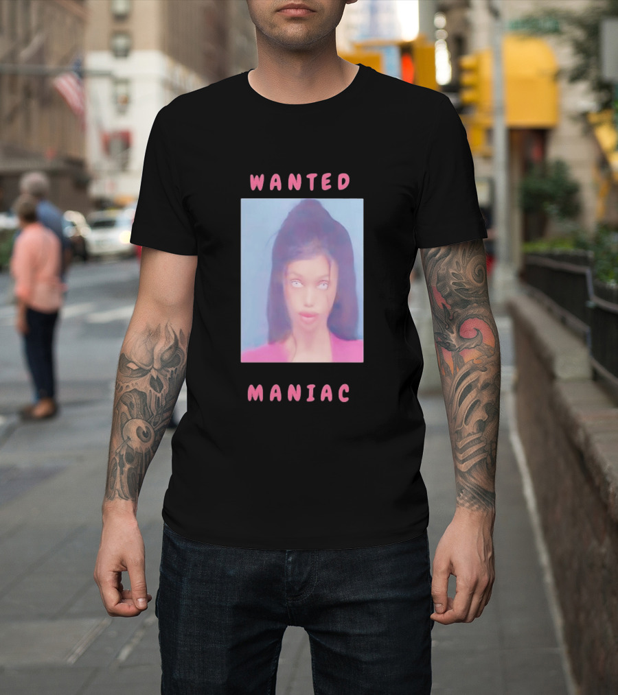 Wanted Maniac 2026 Surreal Doll Aesthetic with Glowing Eyes T-Shirt