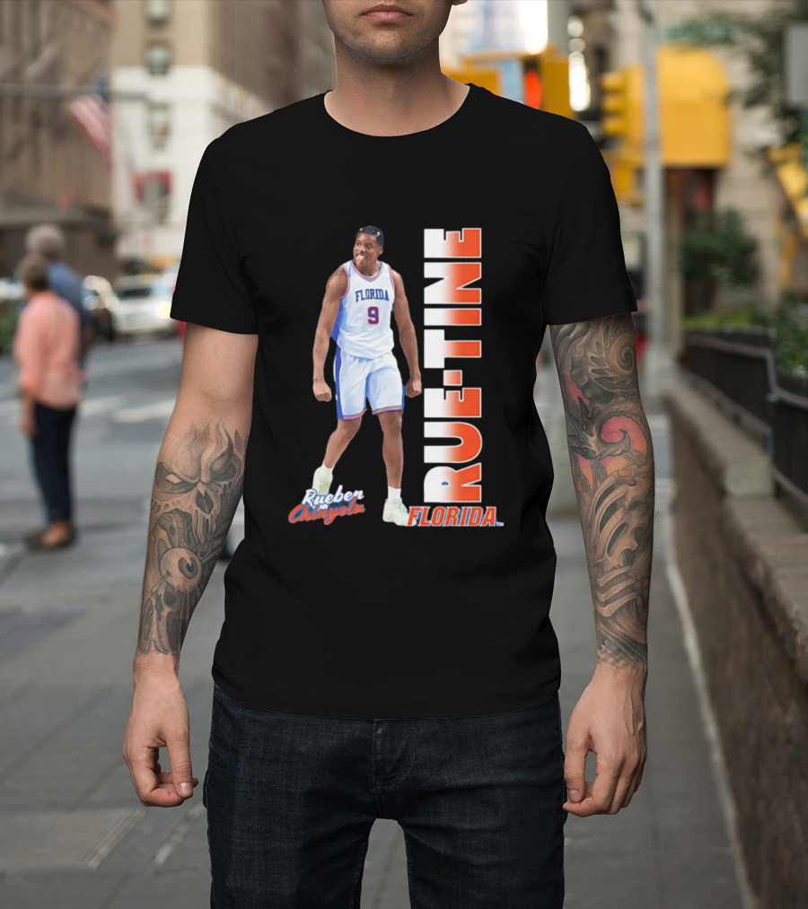 Rueben Chinyelu Florida Gators 9 RUE TINE Basketball T-Shirt