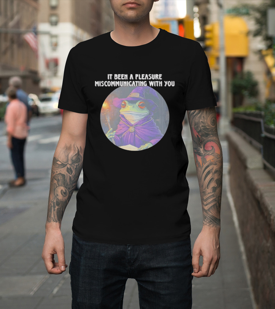 Pleasure Miscommunicating with You Wizard Frog in Purple Robe and Hat T-Shirt