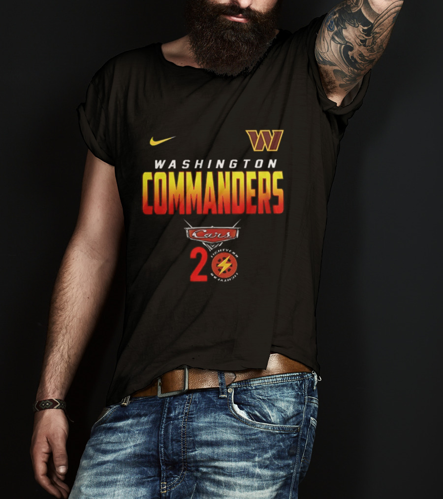 Washington Commanders Nike Cars 20th Anniversary T-Shirt
