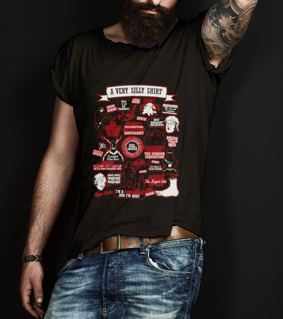 Very Silly This Is An Ex Parrot Spam Spanish Inquisition Bring Out Your Dead T-Shirt