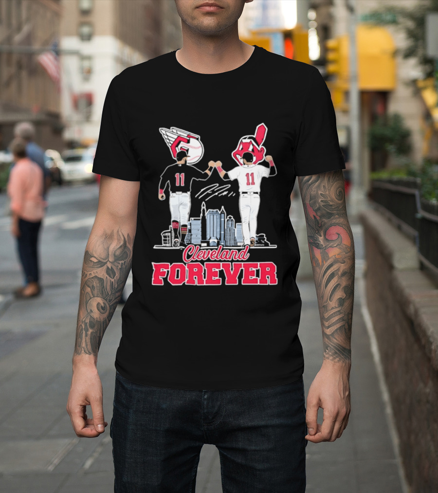 Cleveland Forever Baseball Guardians Indians Heritage Skyline Legends T-Shirt